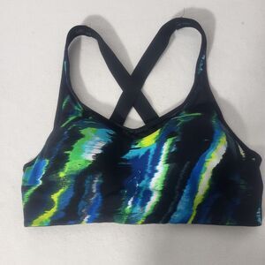 VS Pink Womens Athletic Sports Strapback Bra Multicolor  Padded Muti Wear Hook M